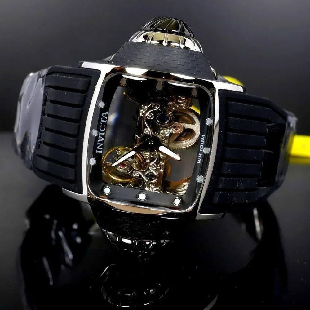 Skeleton Black 68mm Silver Men's Ghost Watch!